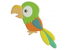 Stickdatei - Dschungeltiere Papagei sitzend